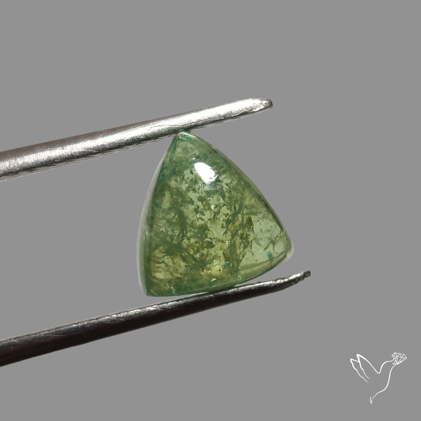 Rare Ural Demantoid Garnet Cabochon