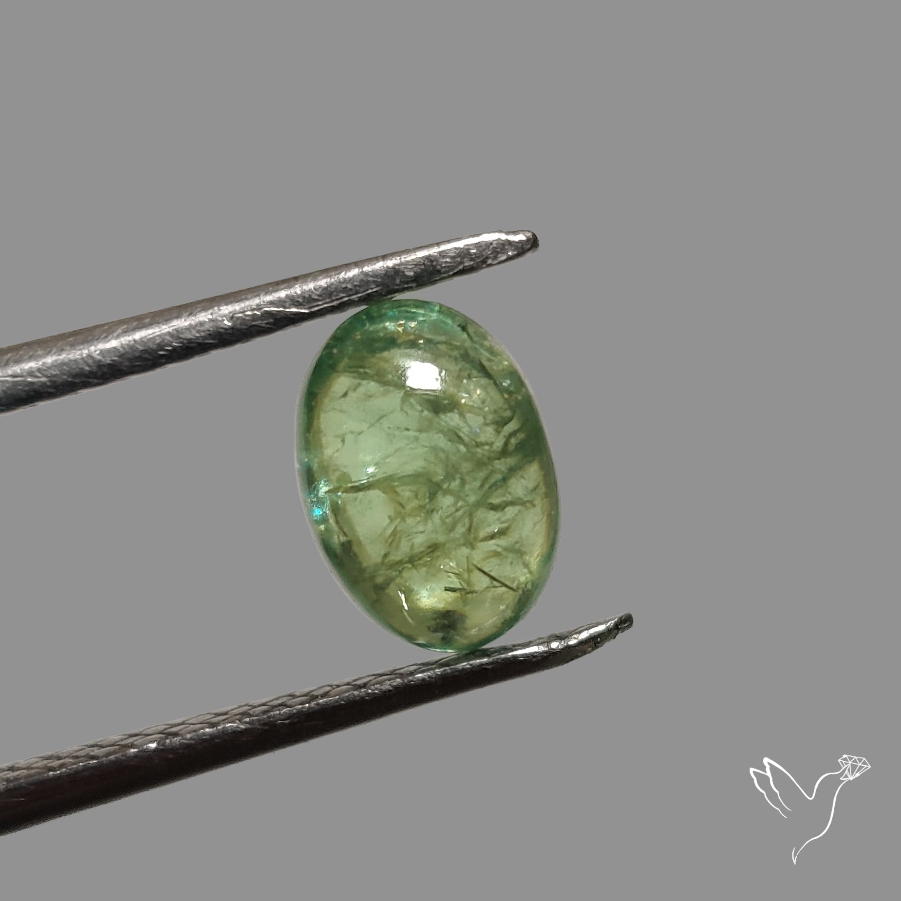 Rare Ural Demantoid Garnet Cabochon