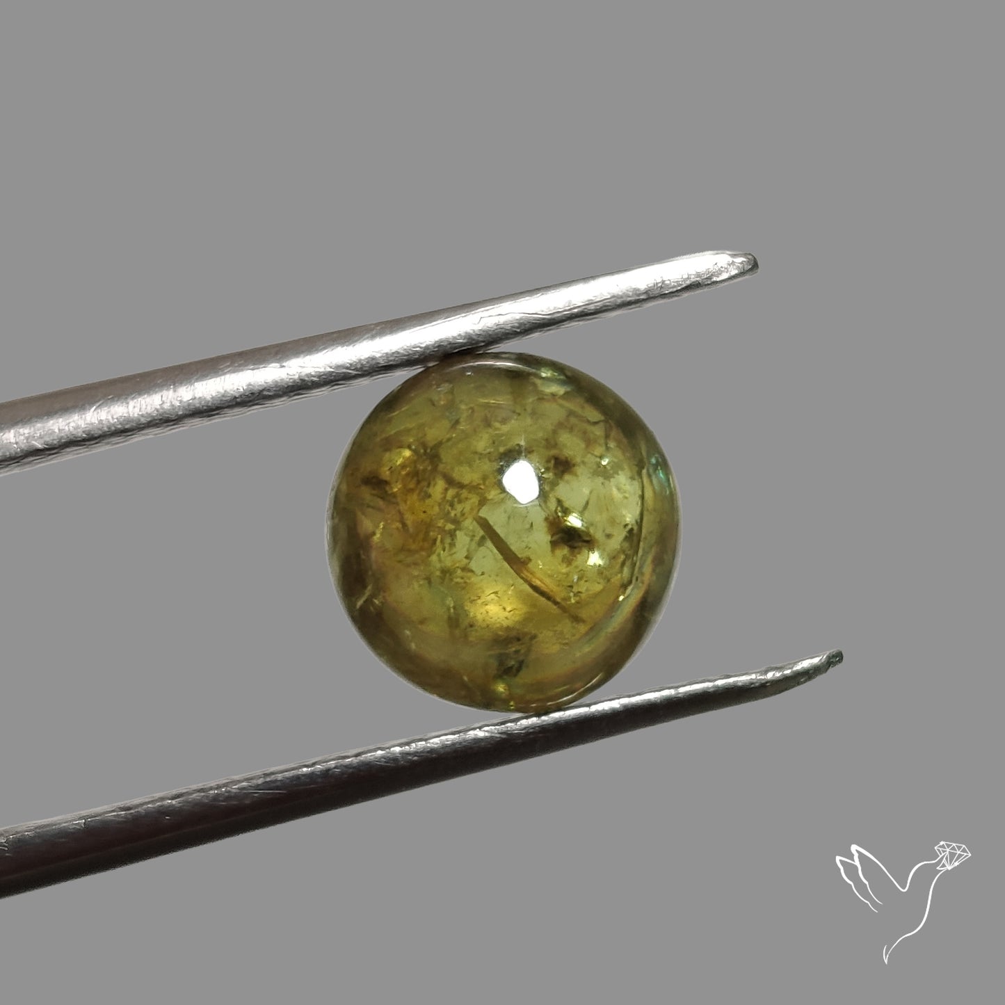 Rare Ural Demantoid Garnet Cabochon