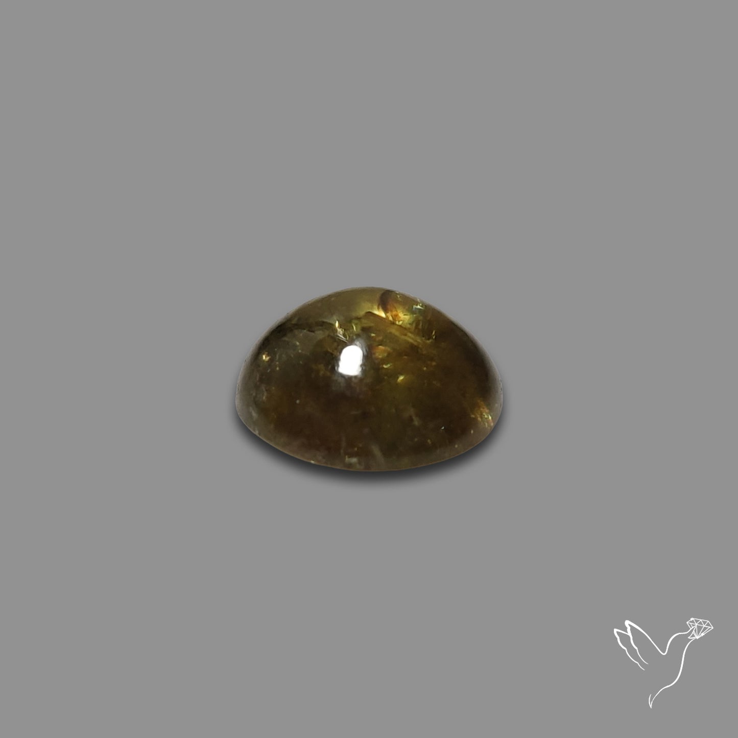 Rare Ural Demantoid Garnet Cabochon