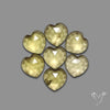 Rose Cut Lemon Quartz Hearts Lot