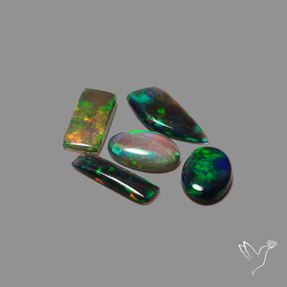 Black Ethiopian Opal Cabochons Lot