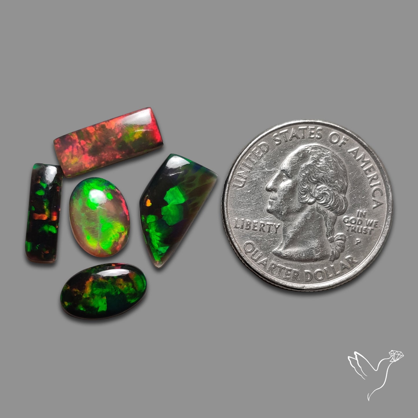 Black Ethiopian Opal Cabochons Lot