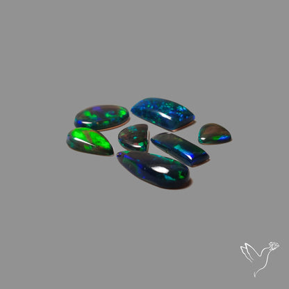 Black Ethiopian Opal Cabochons Lot
