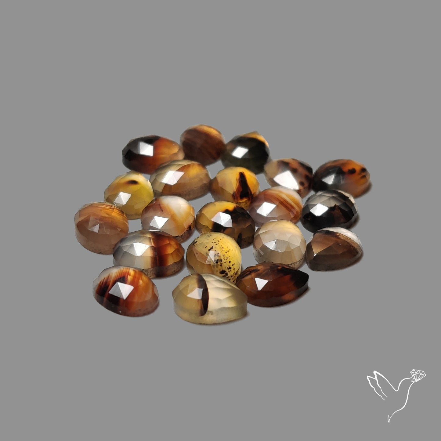 Rose Cut Montana Agates Lot