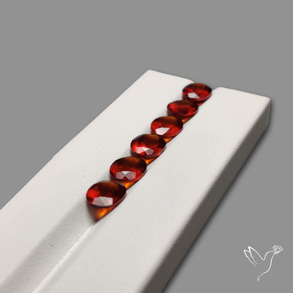 Hessonite Garnets High Grade Deep Red Faceted Lot