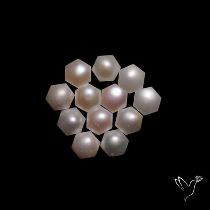 Freshwater Pearl Hexagons Lot Natural Pearls