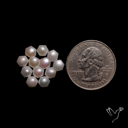 Freshwater Pearl Hexagons Lot Natural Pearls