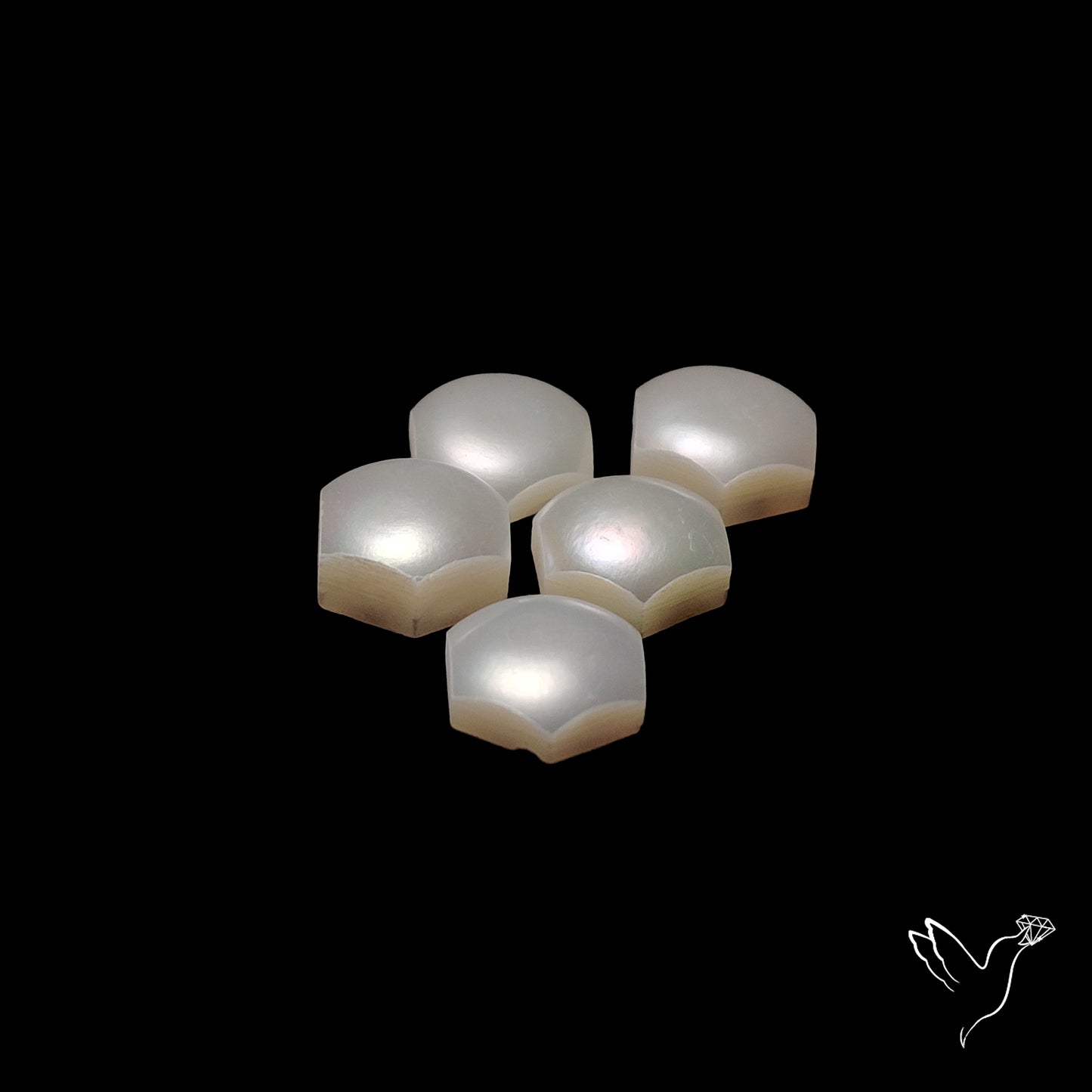 Freshwater Pearl Hexagons Lot Natural Pearls