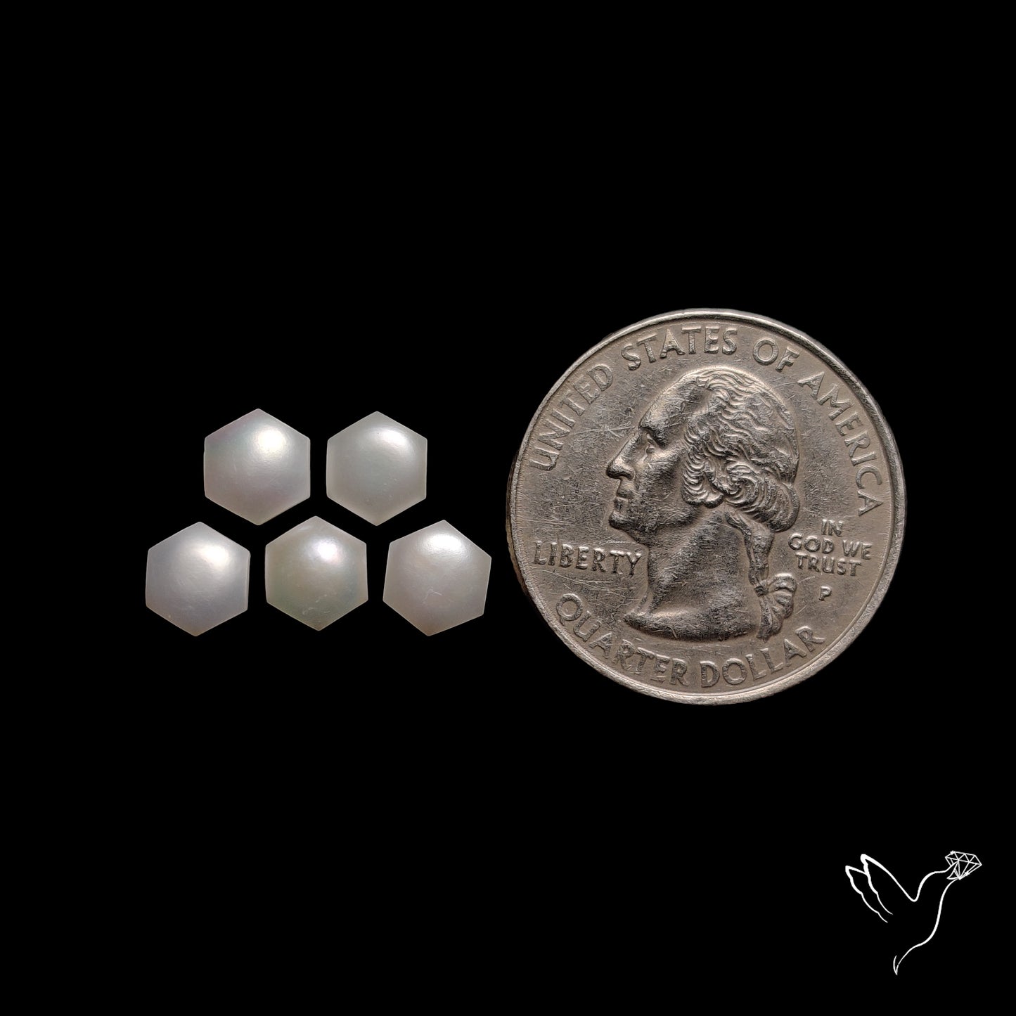 Freshwater Pearl Hexagons Lot Natural Pearls