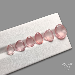AAA Rose Quartz Rose Cut Faceted Lot