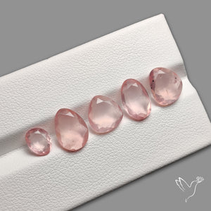 AAA Rose Quartz Rose Cut Faceted Lot