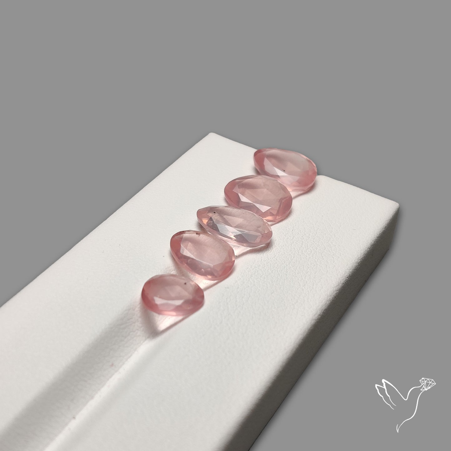 AAA Rose Quartz Rose Cut Faceted Lot