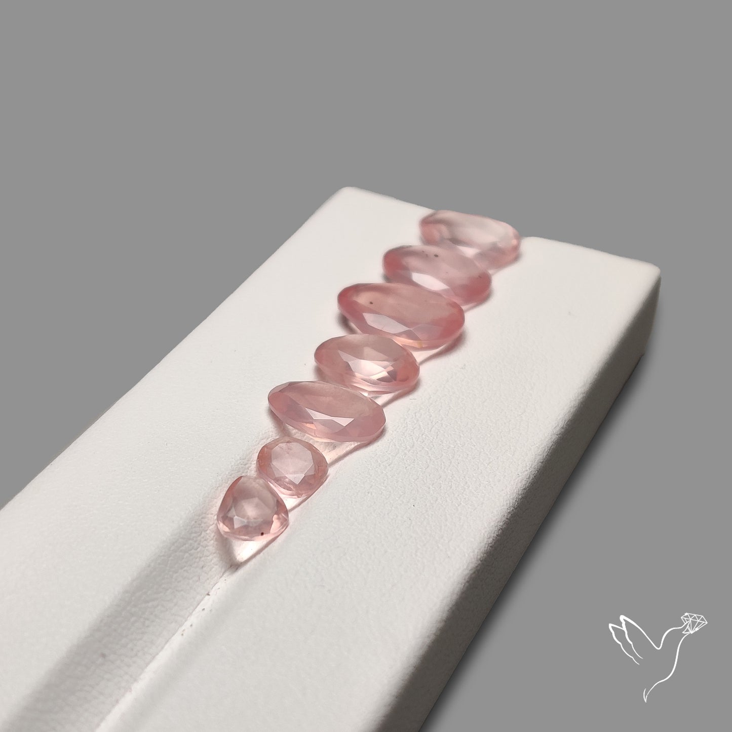 AAA Rose Quartz Rose Cut Faceted Lot