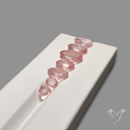 AAA Rose Quartz Rose Cut Faceted Lot