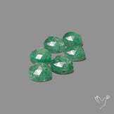 Rose Cut Green Tanzurine Hearts Lot