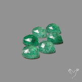 Rose Cut Green Tanzurine Hearts Lot