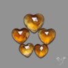 Rose Cut Citrine Hearts Lot