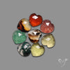 Rose Cut Mix Gemstone Hearts Lot