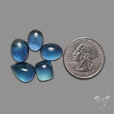 Belgiun Teal Fluorite Cabochons Lot