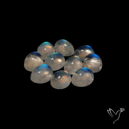 Rainbow Moonstone Cabochons Lot