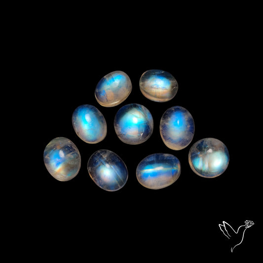 Rainbow Moonstone Cabochons Lot