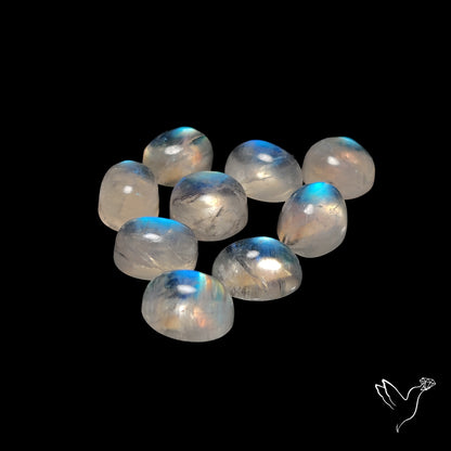 Rainbow Moonstone Cabochons Lot