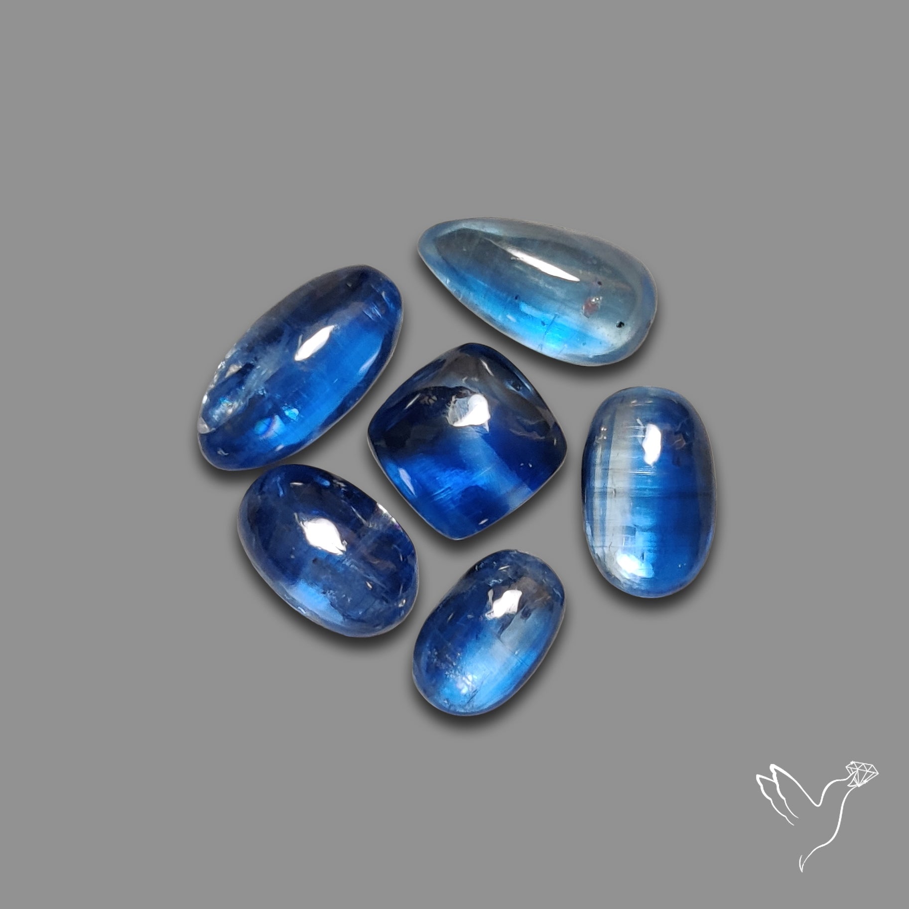 Blue Kyanite Cabochons Lot