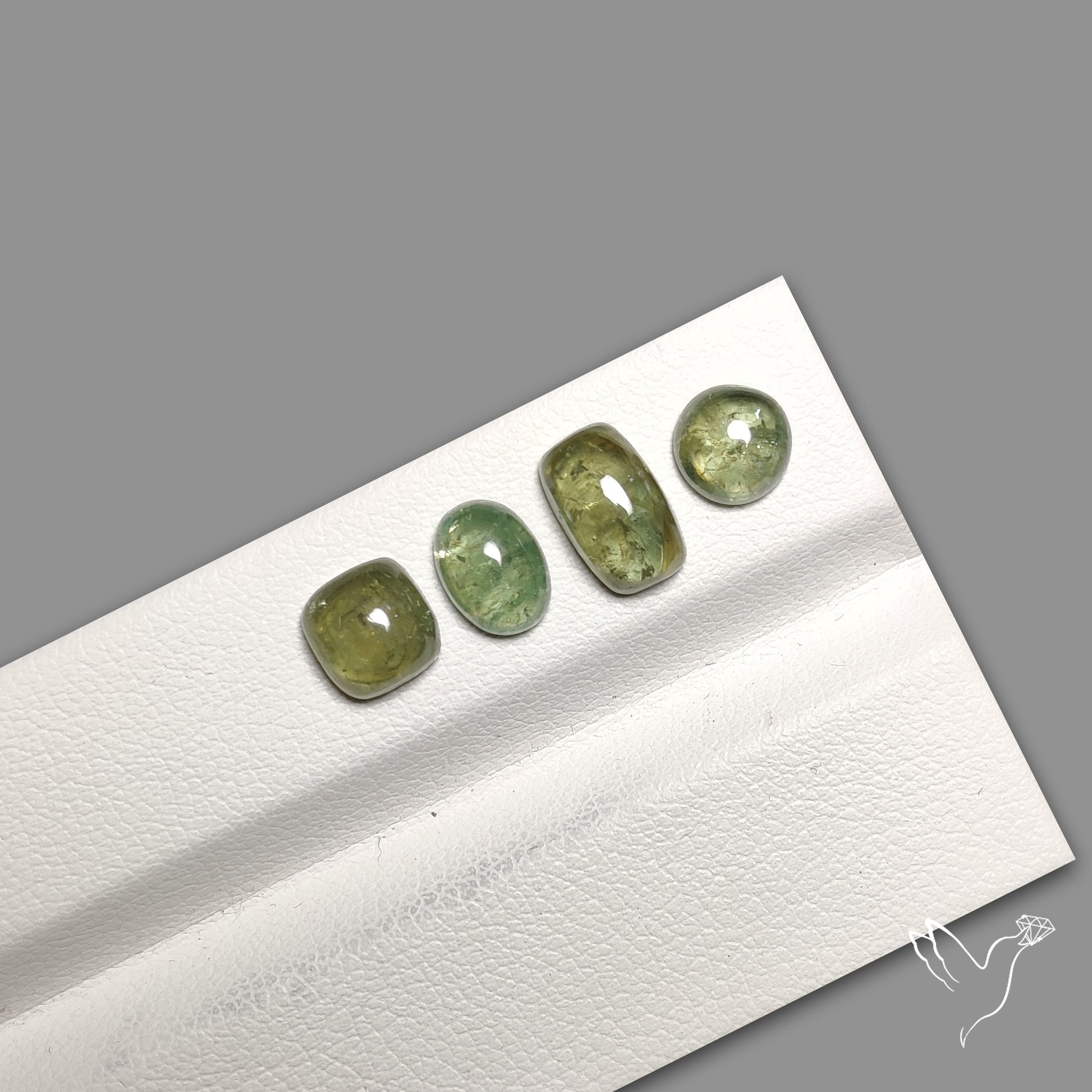 Rare Ural Demantoid Garnet Cabochons Lot