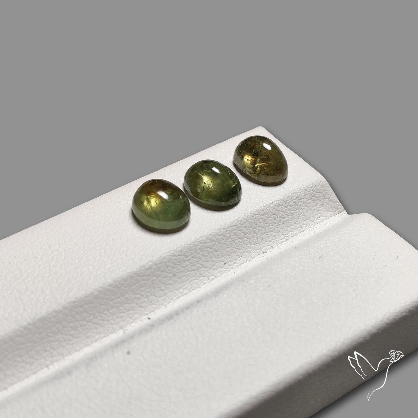 Rare Ural Demantoid Garnet Cabochons Lot
