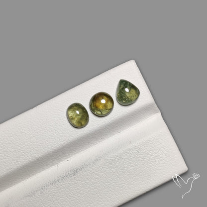 Rare Ural Demantoid Garnet Cabochons Lot