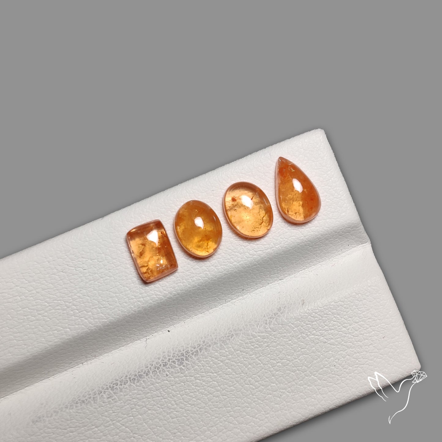 Spessartite Orange Garnet Rare Cabochons Lot