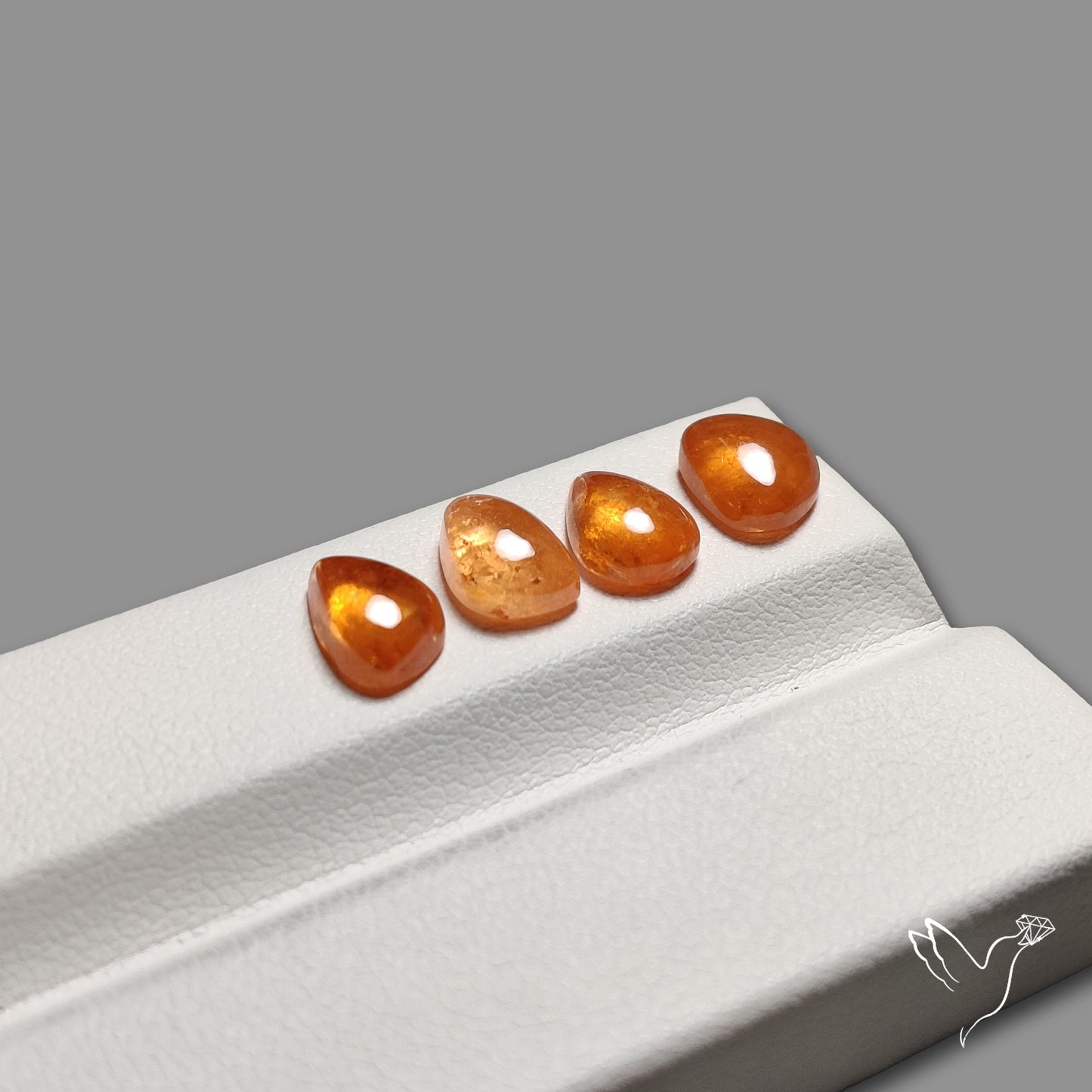 Spessartite Orange Garnet Rare Cabochons Lot