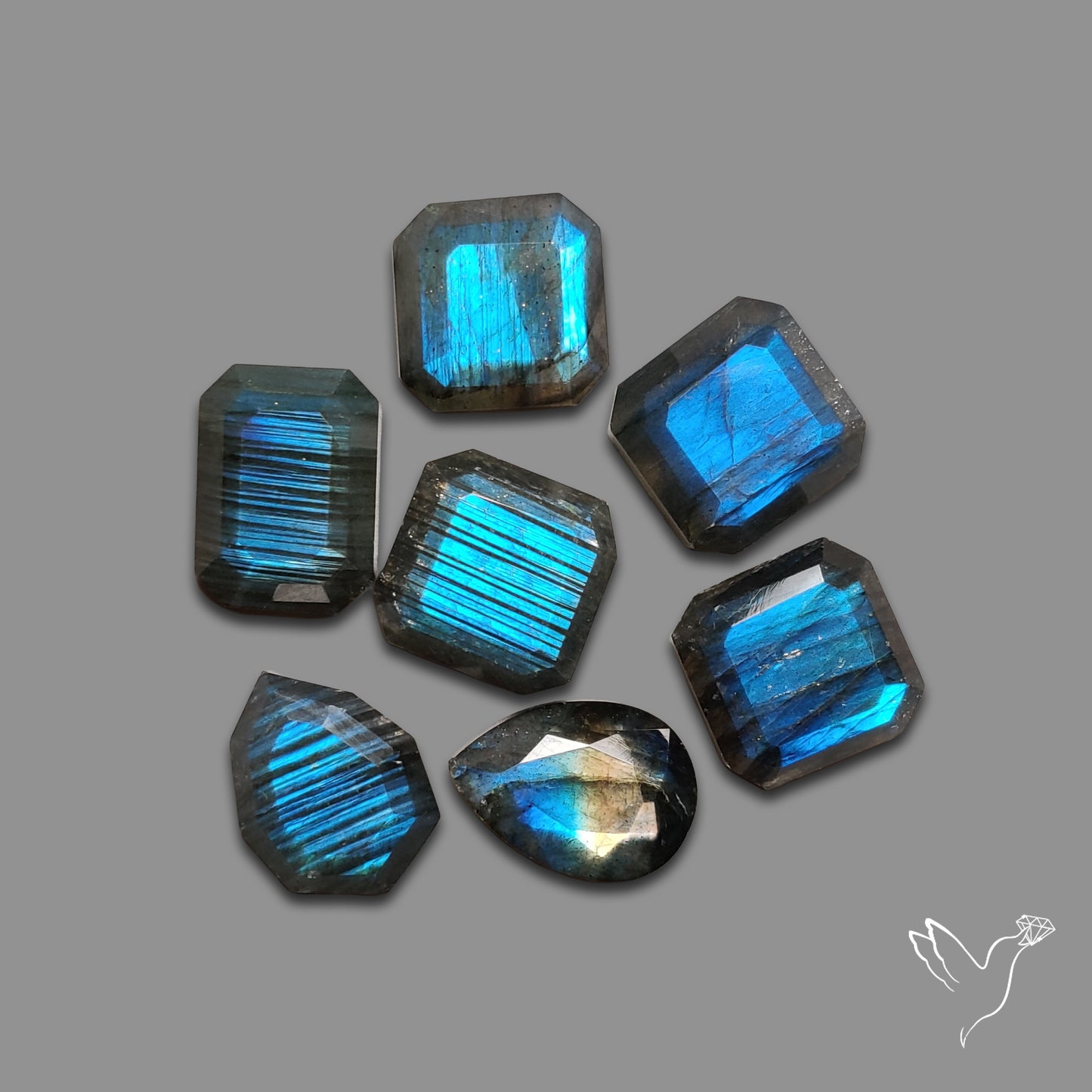 Step Cut Blue Labradorites Lot