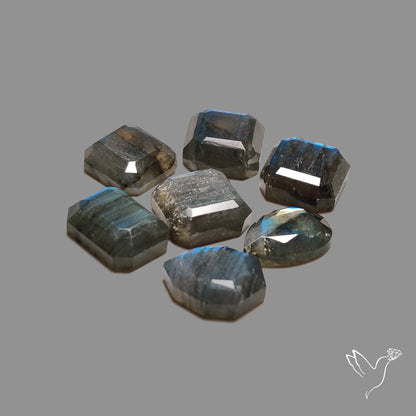 Step Cut Blue Labradorites Lot