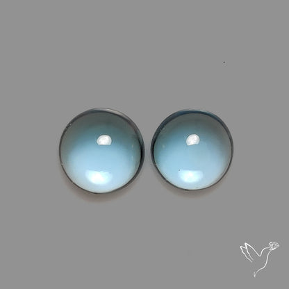 Sky Blue Topaz AAA Cabochons Pair