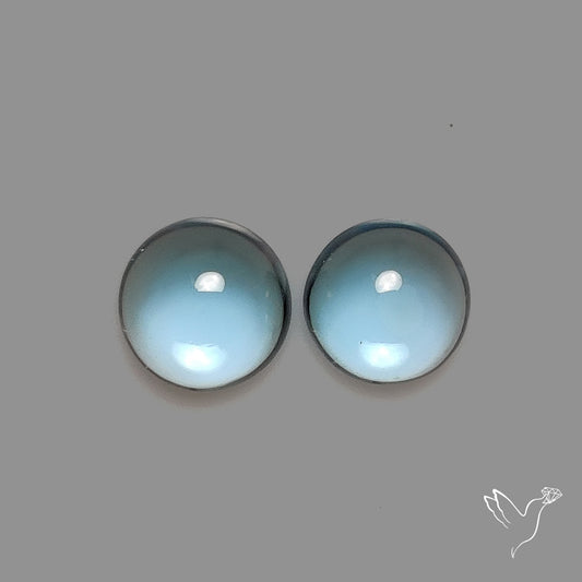 Sky Blue Topaz AAA Cabochons Pair