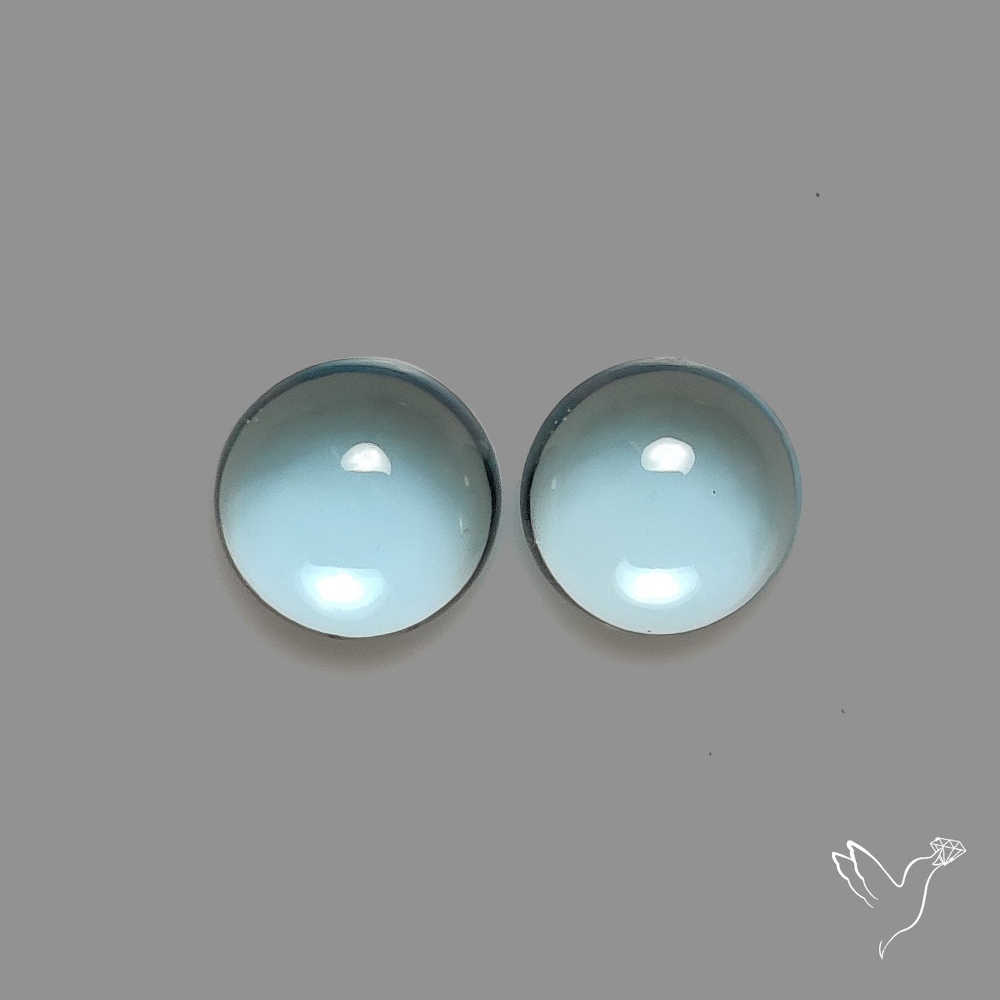 Sky Blue Topaz AAA Cabochons Pair