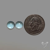 Sky Blue Topaz AAA Cabochons Pair