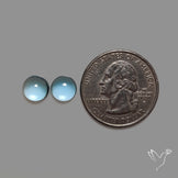 Sky Blue Topaz AAA Cabochons Pair