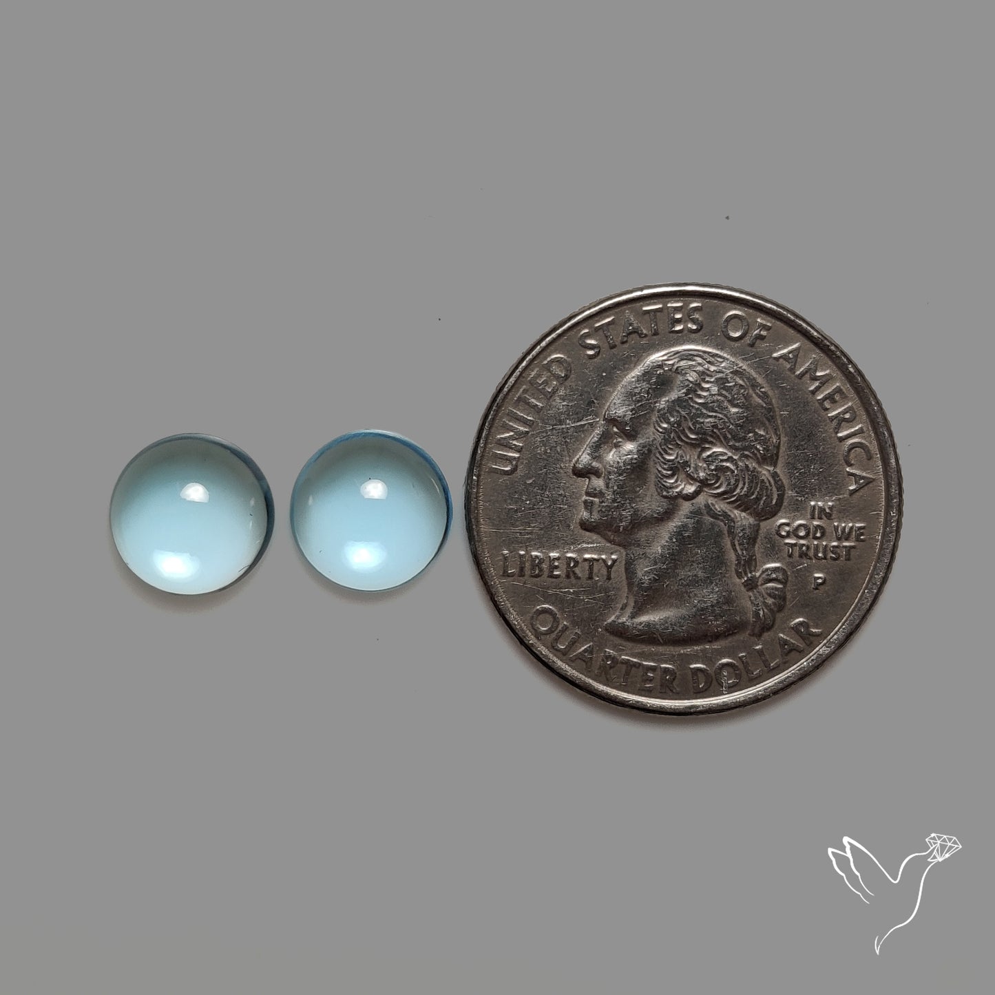 Sky Blue Topaz AAA Cabochons Pair