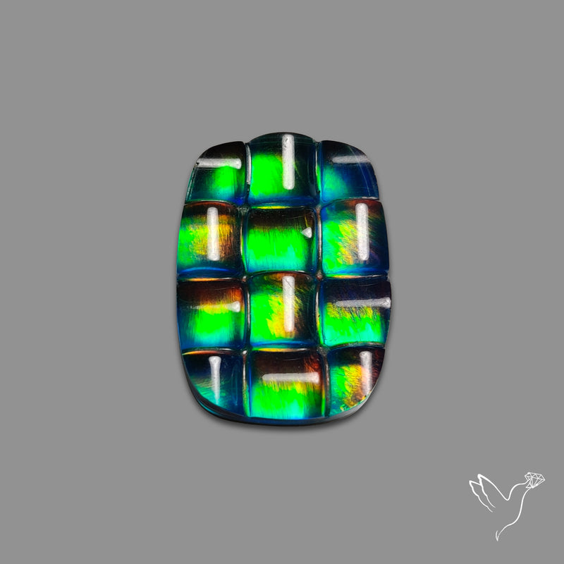 Aurora Opal Checker Carving Doublet