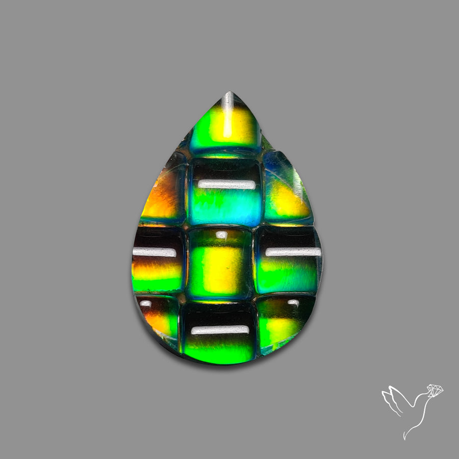 Aurora Opal Checker Carving Doublet