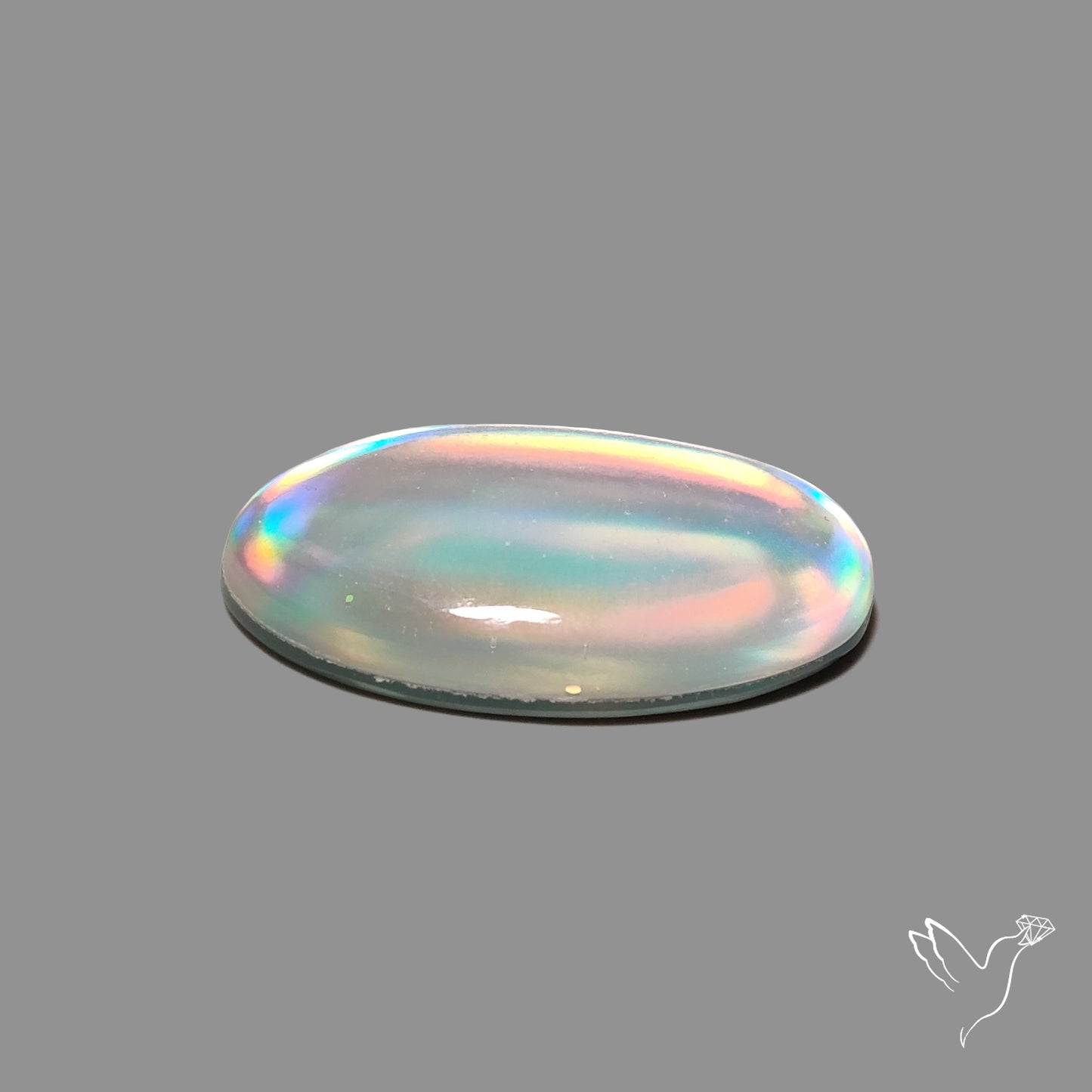 Rainbow Disco Quartz Doublet (Upcycled CD & Quartz Doublet)