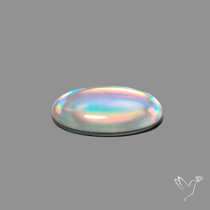 Rainbow Disco Quartz Doublet (Upcycled CD & Quartz Doublet)