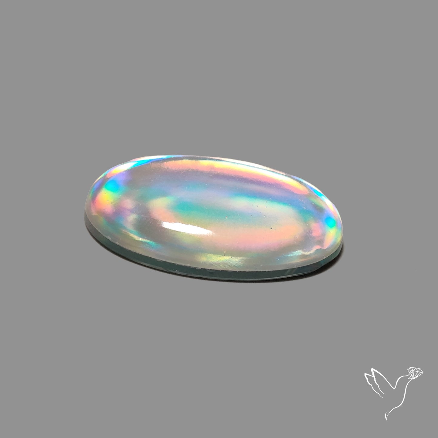 Rainbow Disco Quartz Doublet (Upcycled CD & Quartz Doublet)