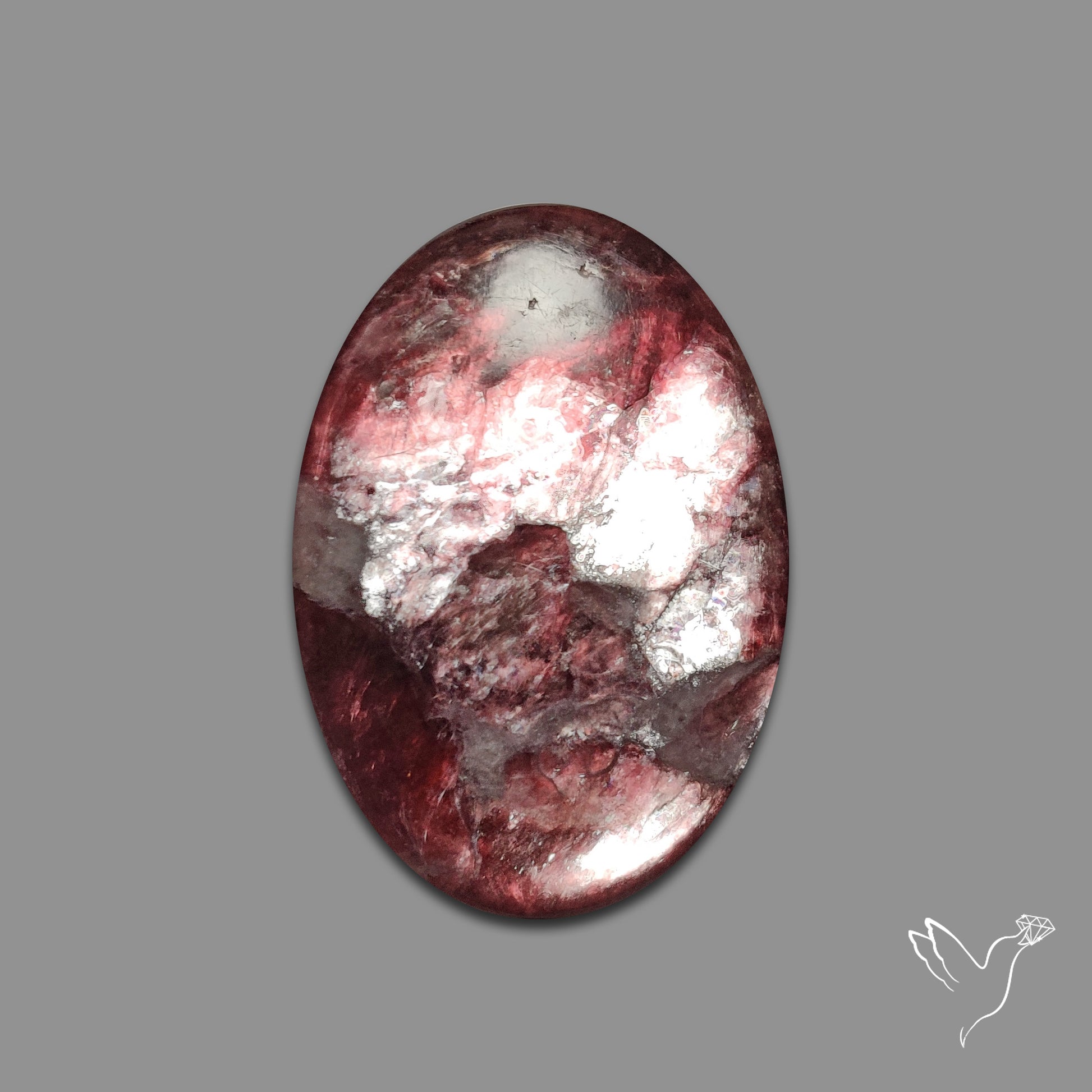 Purple Gem Lepidolite Cabochon