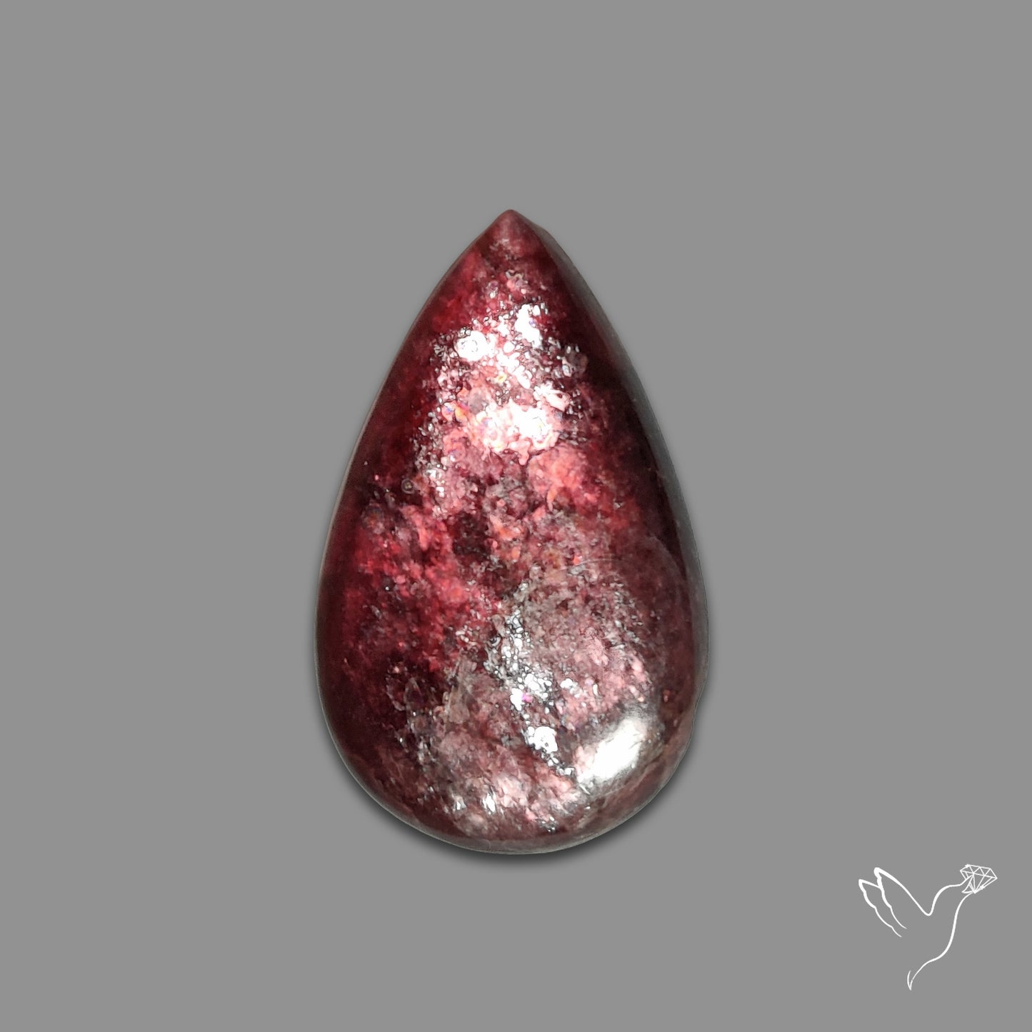 Purple Gem Lepidolite Cabochon