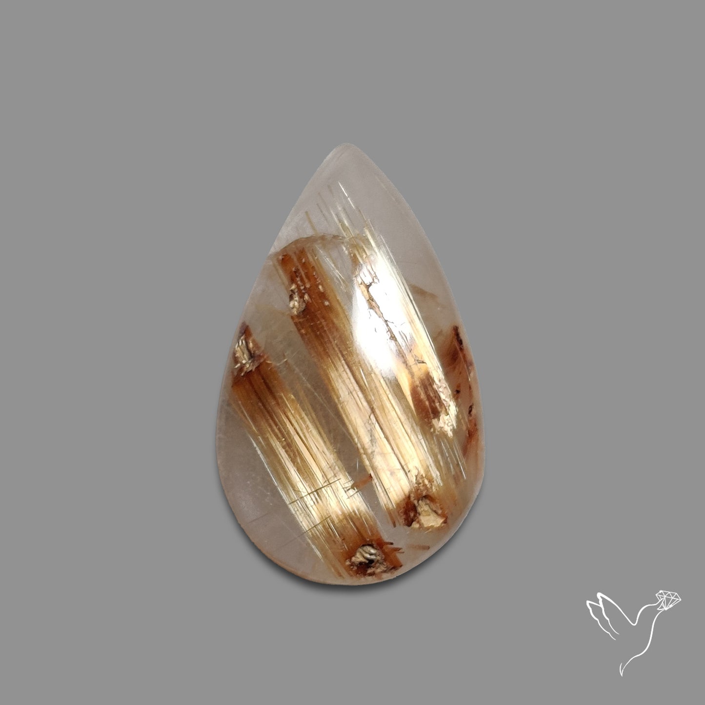 Golden Rutilated Quartz Cabochon