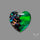 Crushed Opal Inlay Aurora Opal Heart Doublet